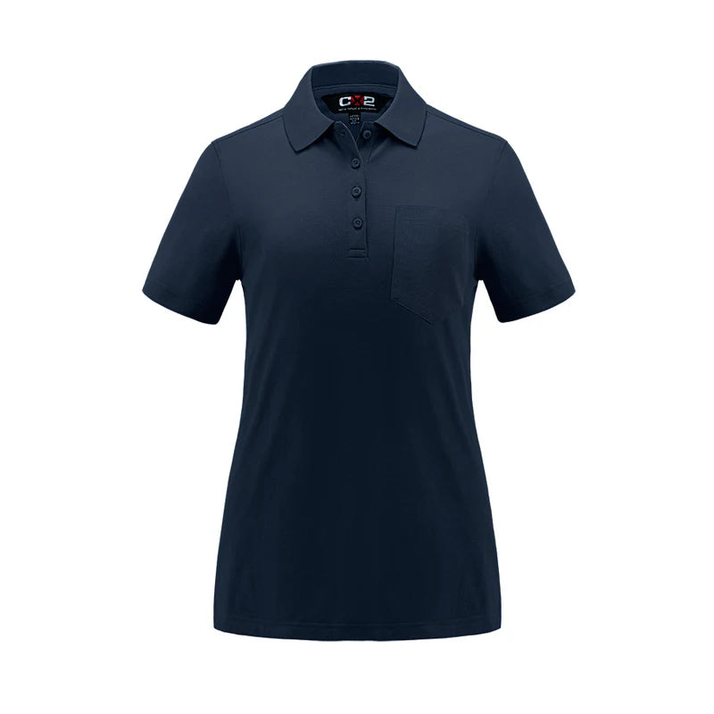 CX2  - Caddy - Ladies Pique Mesh Polo with Pocket