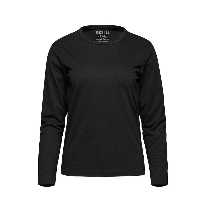 Muskoka Trail -Riverside - Ladies Cotton-Poly Long Sleeve Crewneck Tee