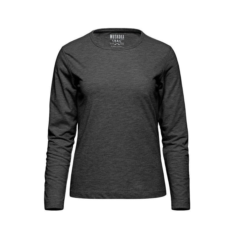 Muskoka Trail -Riverside - Ladies Cotton-Poly Long Sleeve Crewneck Tee