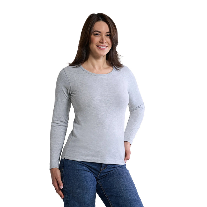 Muskoka Trail -Riverside - Ladies Cotton-Poly Long Sleeve Crewneck Tee