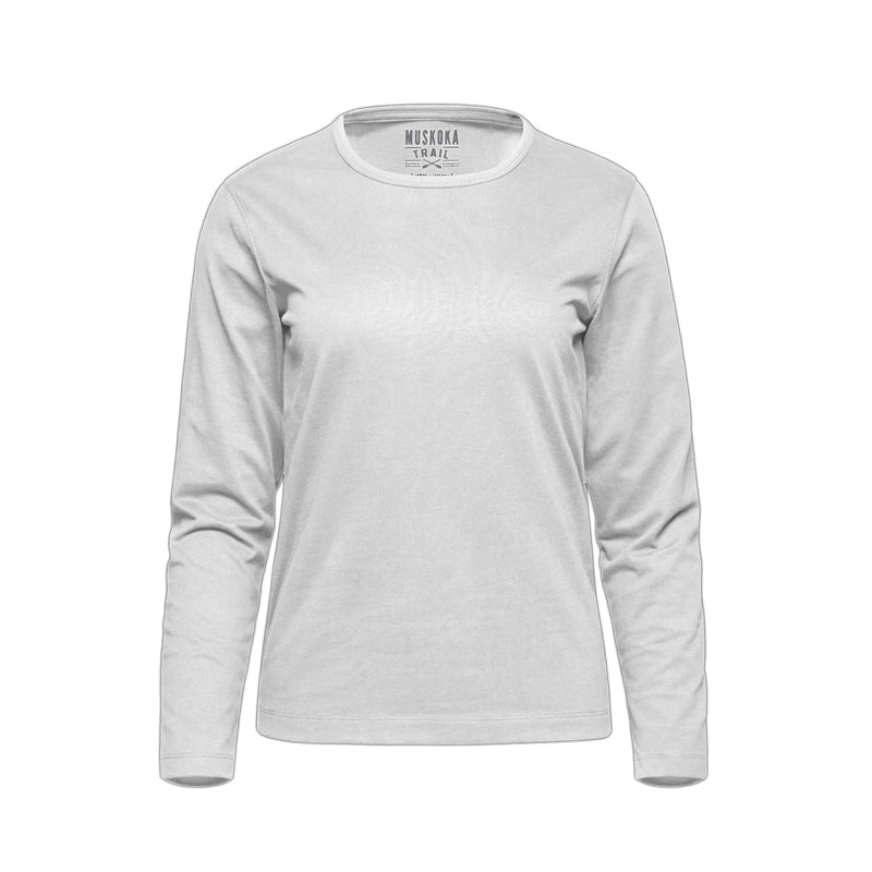 Muskoka Trail -Riverside - Ladies Cotton-Poly Long Sleeve Crewneck Tee
