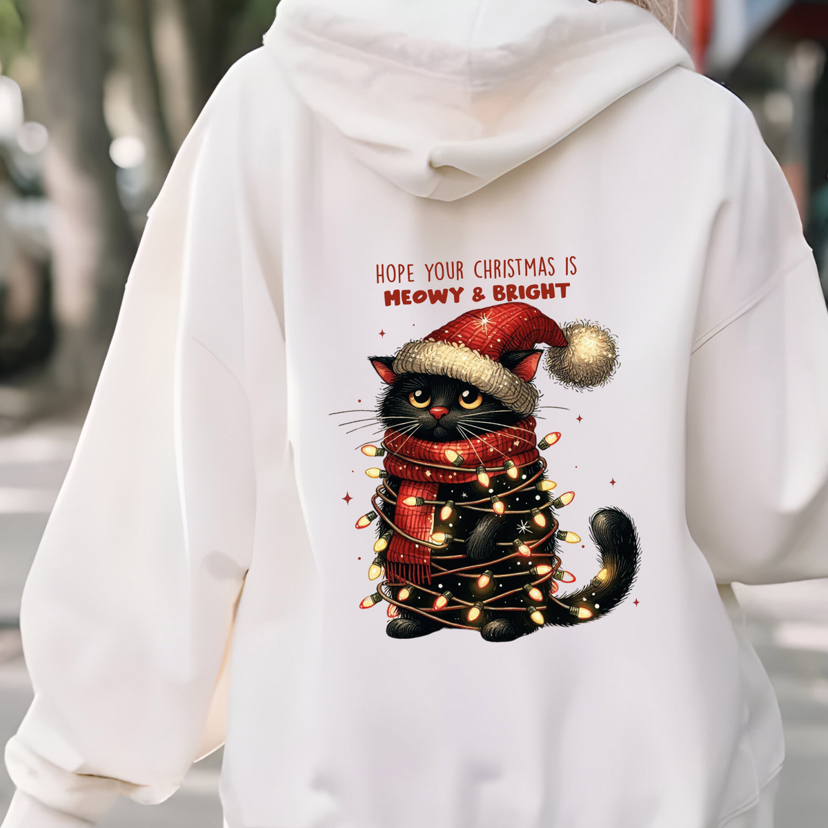 HTV Ready to Press Transfer - Funny Christmas Cat