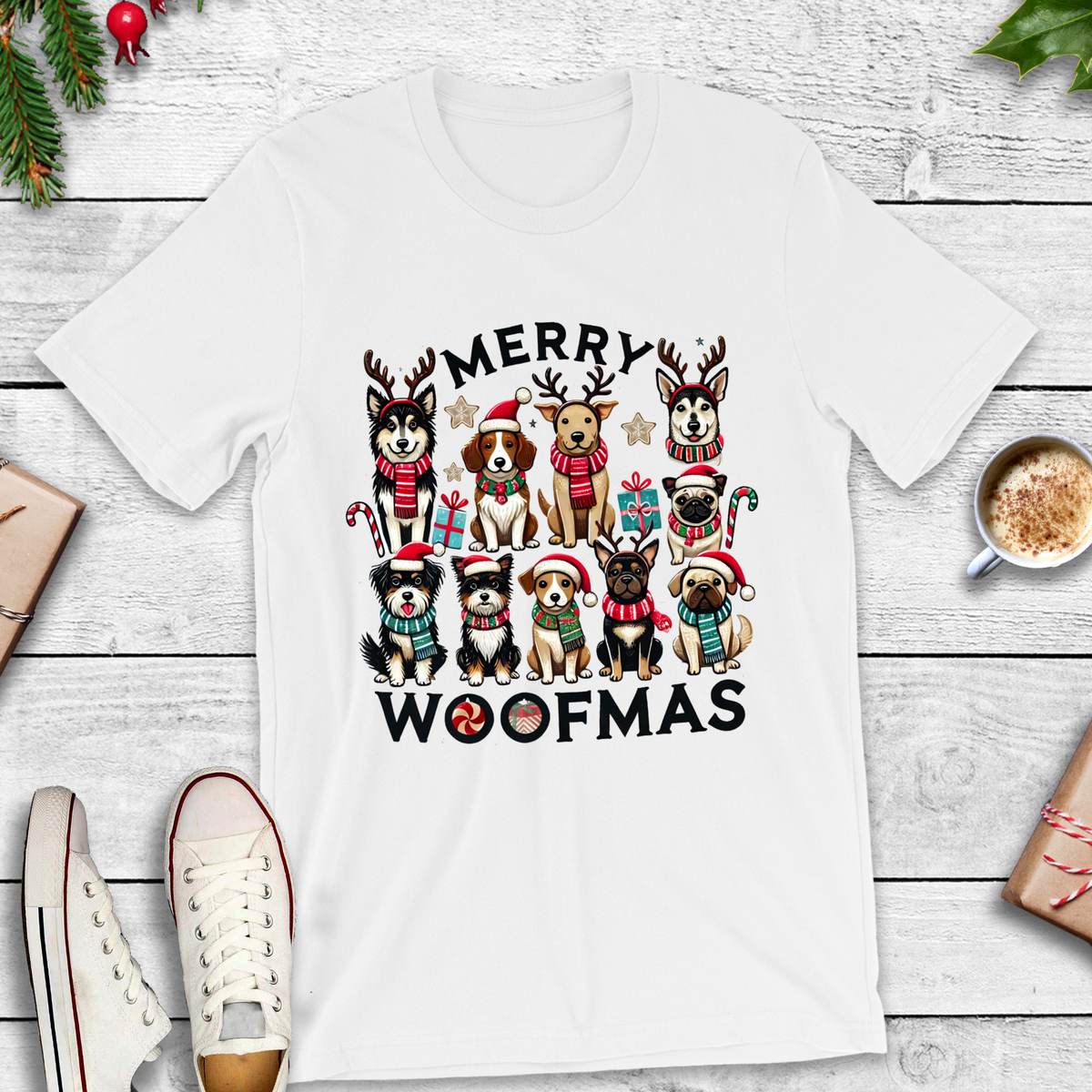HTV Ready to Press Transfer - Merry Woofmas Dogs