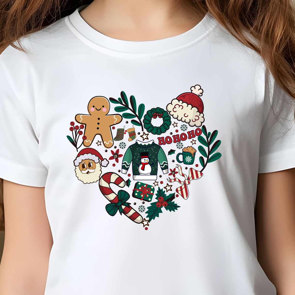 HTV Ready to Press Transfer - Retro Christmas Heart