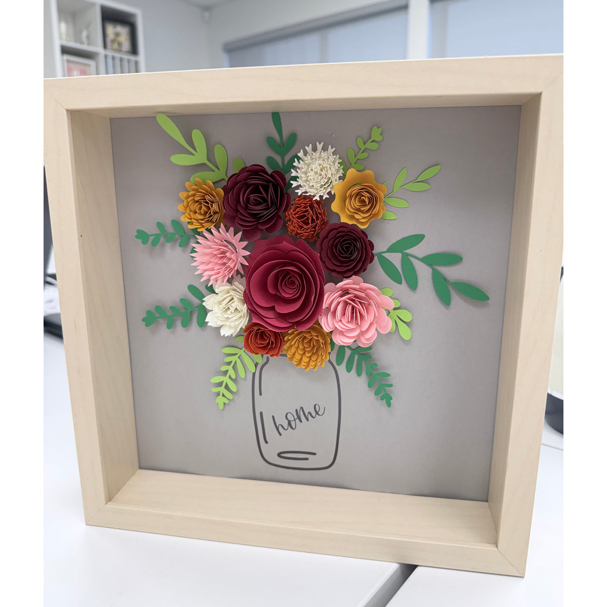 Rolled Flower Shadowbox - (2 Credits)