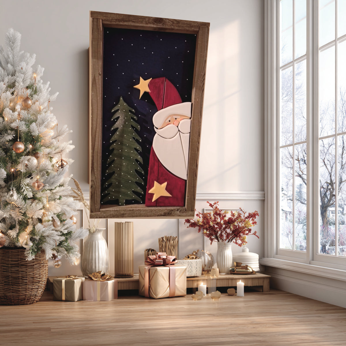 Santa Painted Wood Workshop - 2 Credits (Nov 25 &amp; Dec 2)