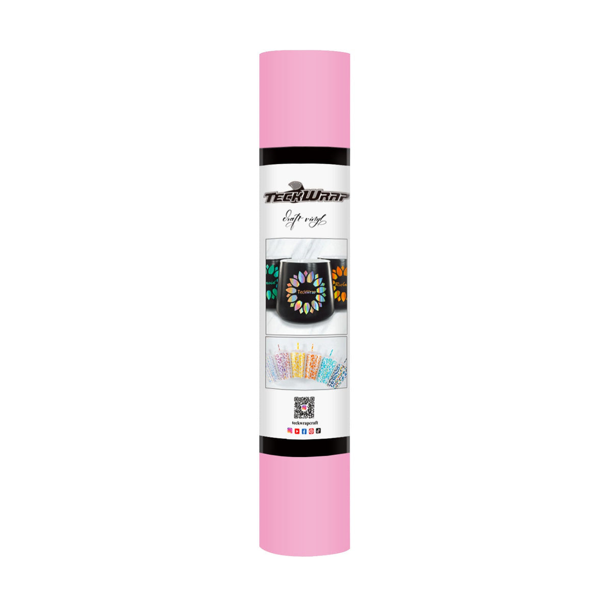 Matte Permanent Adhesive Craft Vinyl - Teck Wrap (12&quot; and 3&#39; Rolls)