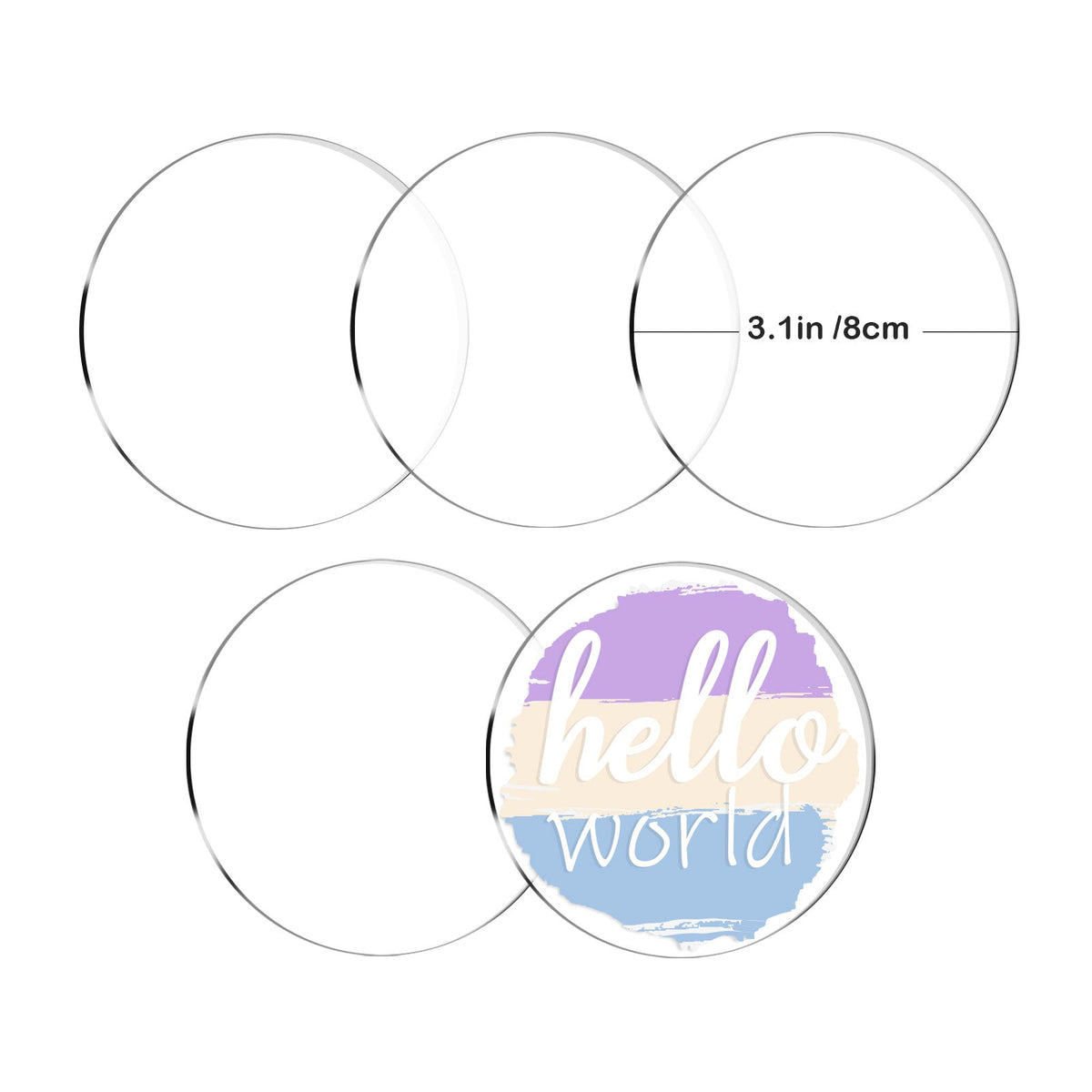 Acrylic Rounds - 5 Pack