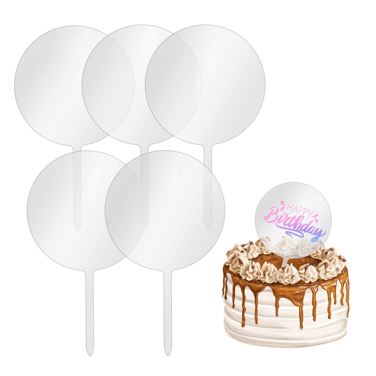 Acrylic Cake Toppers - 1 Pack