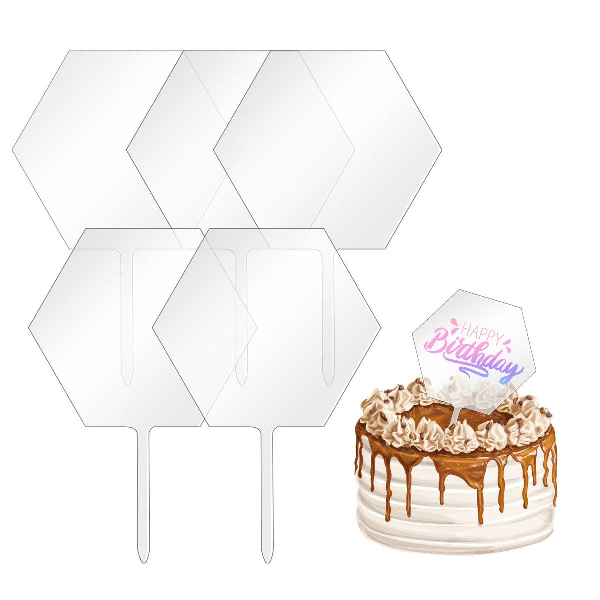 Acrylic Cake Toppers - 1 Pack