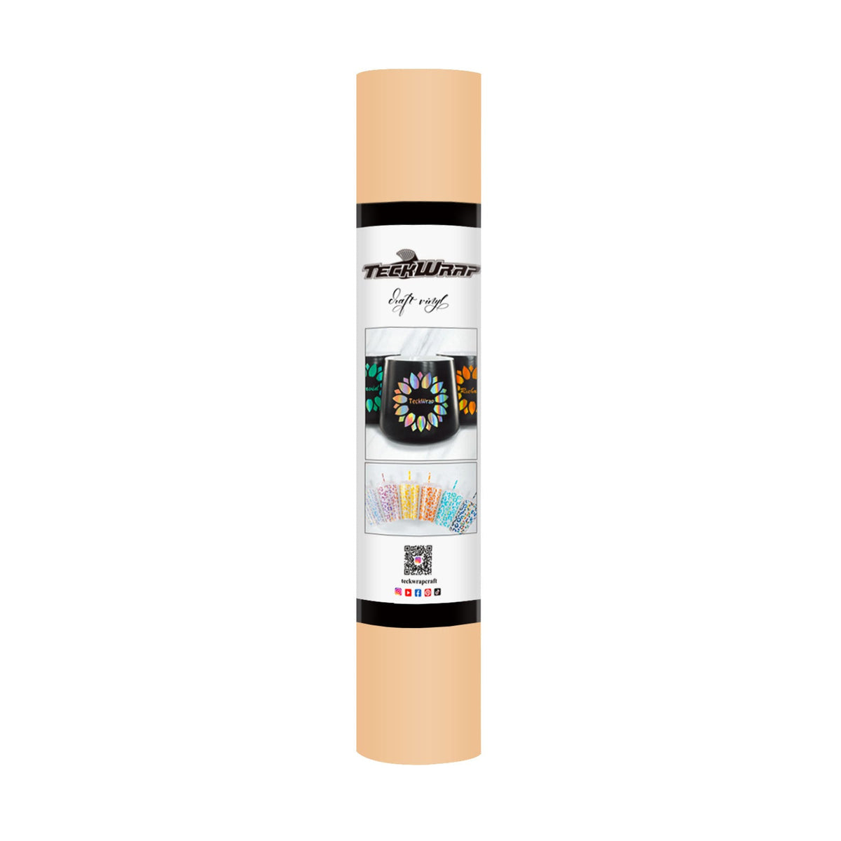 Matte Permanent Adhesive Craft Vinyl - Teck Wrap (12&quot; and 3&#39; Rolls)