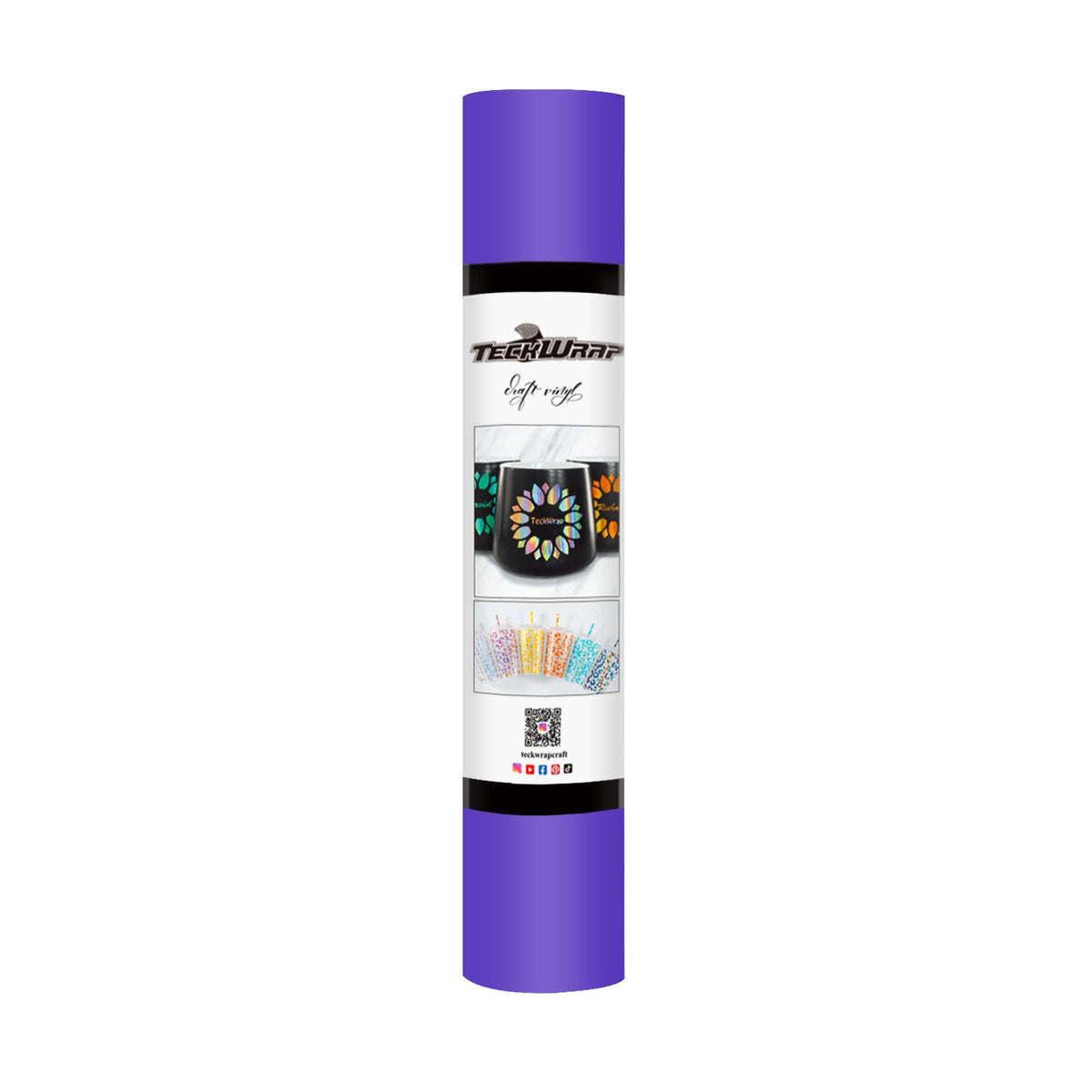 Matte Permanent Adhesive Craft Vinyl - Teck Wrap (12&quot; and 3&#39; Rolls)