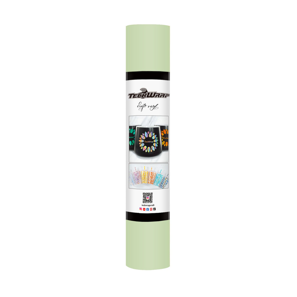 Matte Permanent Adhesive Craft Vinyl - Teck Wrap (12&quot; and 3&#39; Rolls)