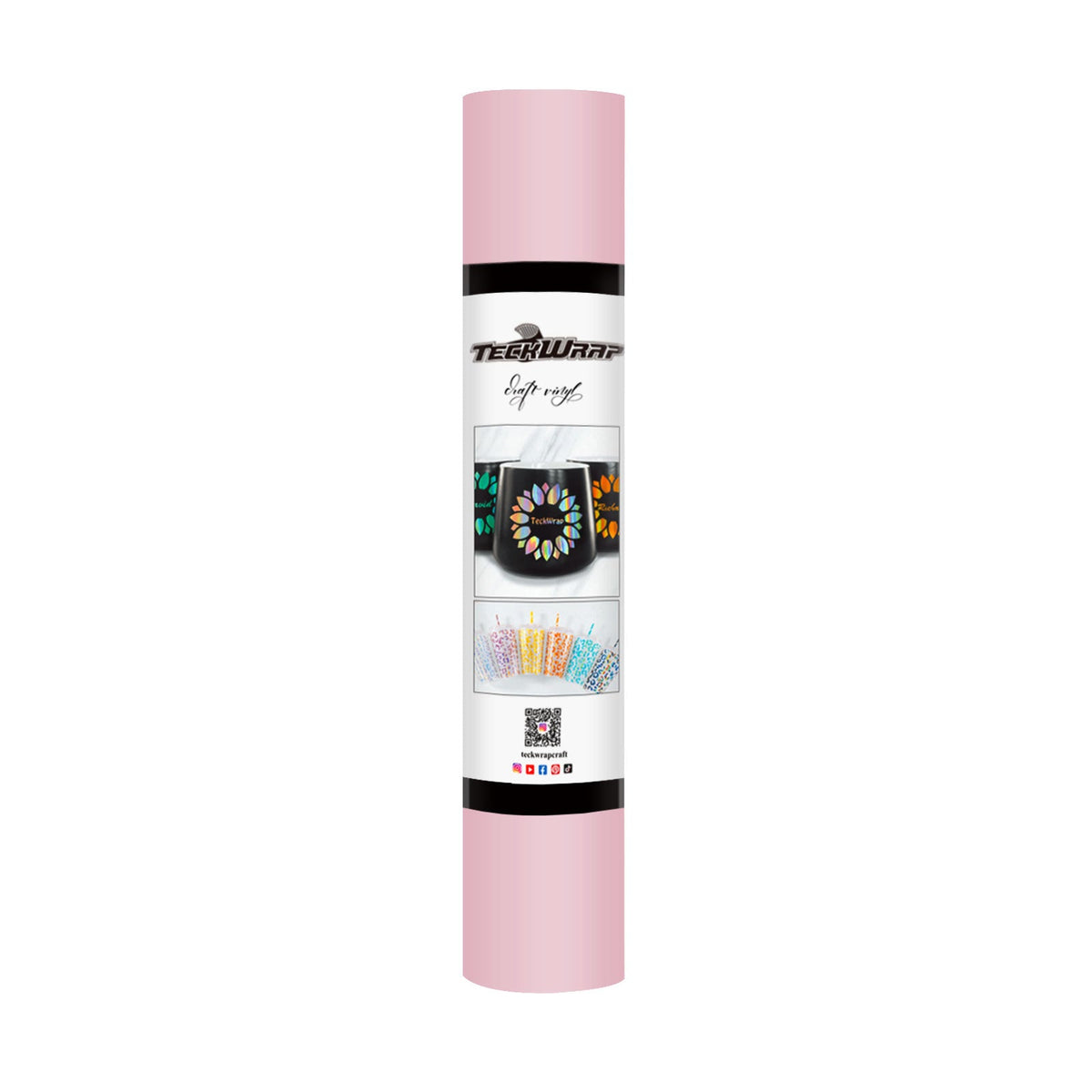 Matte Permanent Adhesive Craft Vinyl - Teck Wrap (12&quot; and 3&#39; Rolls)