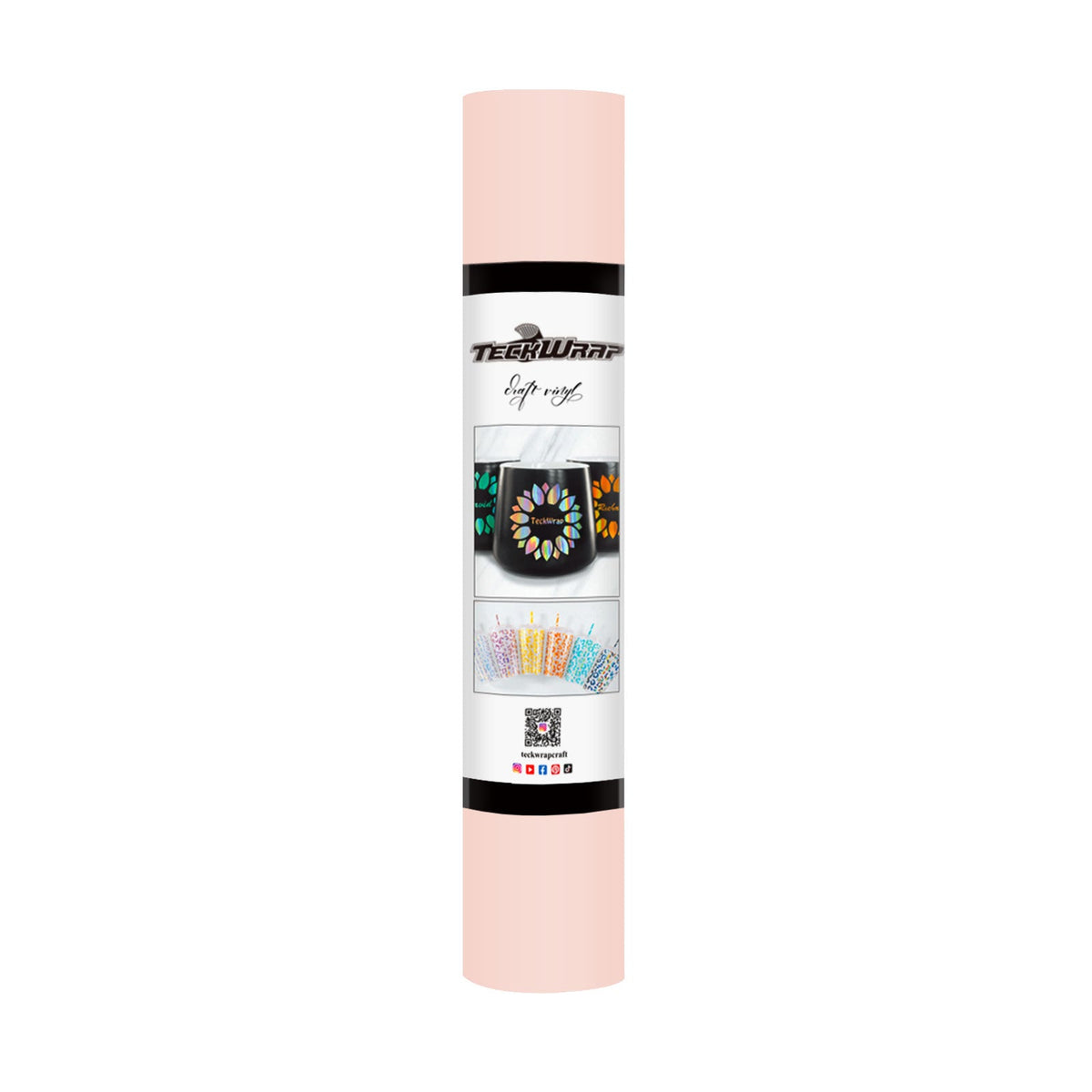 Matte Permanent Adhesive Craft Vinyl - Teck Wrap (12&quot; and 3&#39; Rolls)