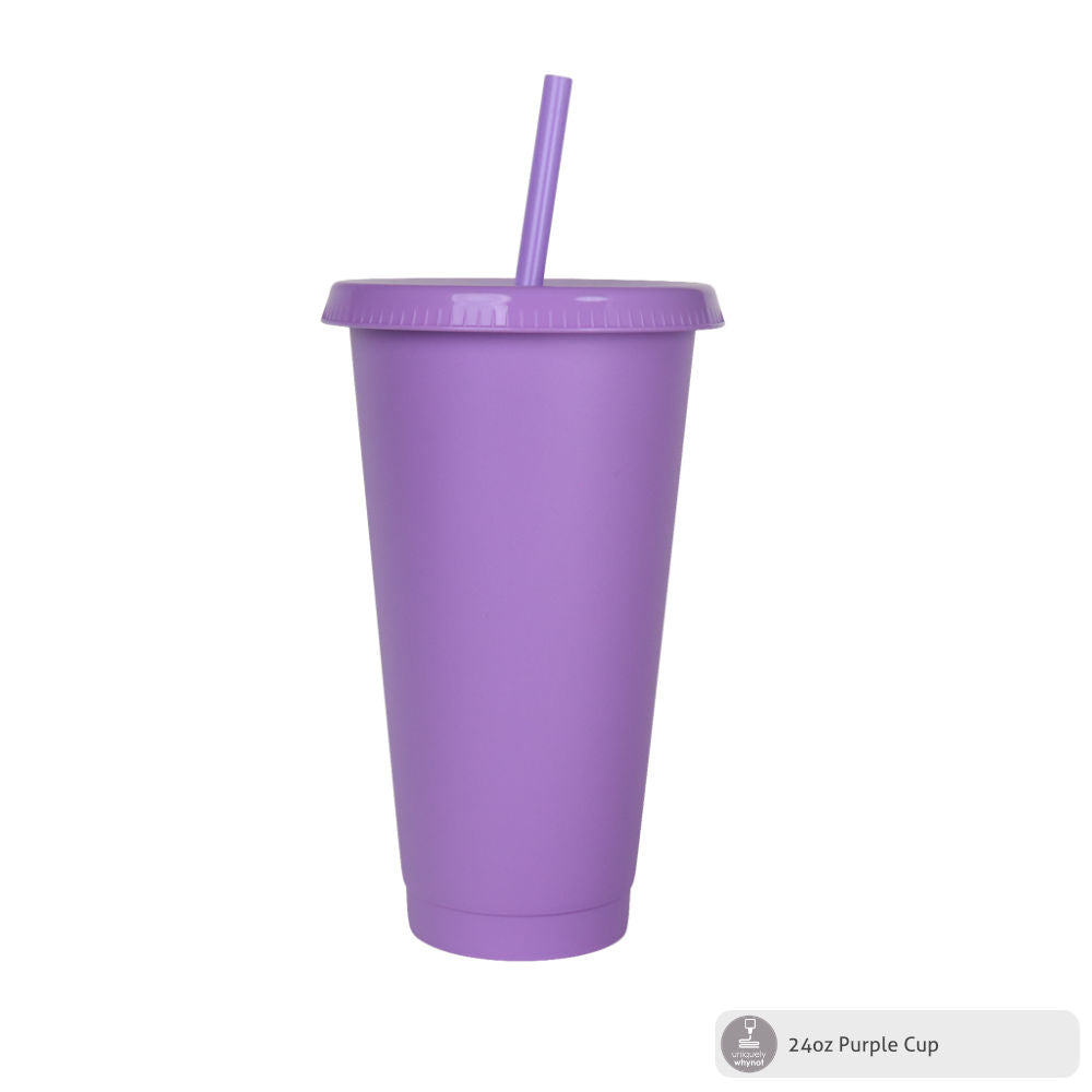 24oz Solid Color Cold Cups - Uniquely Whynot Craft