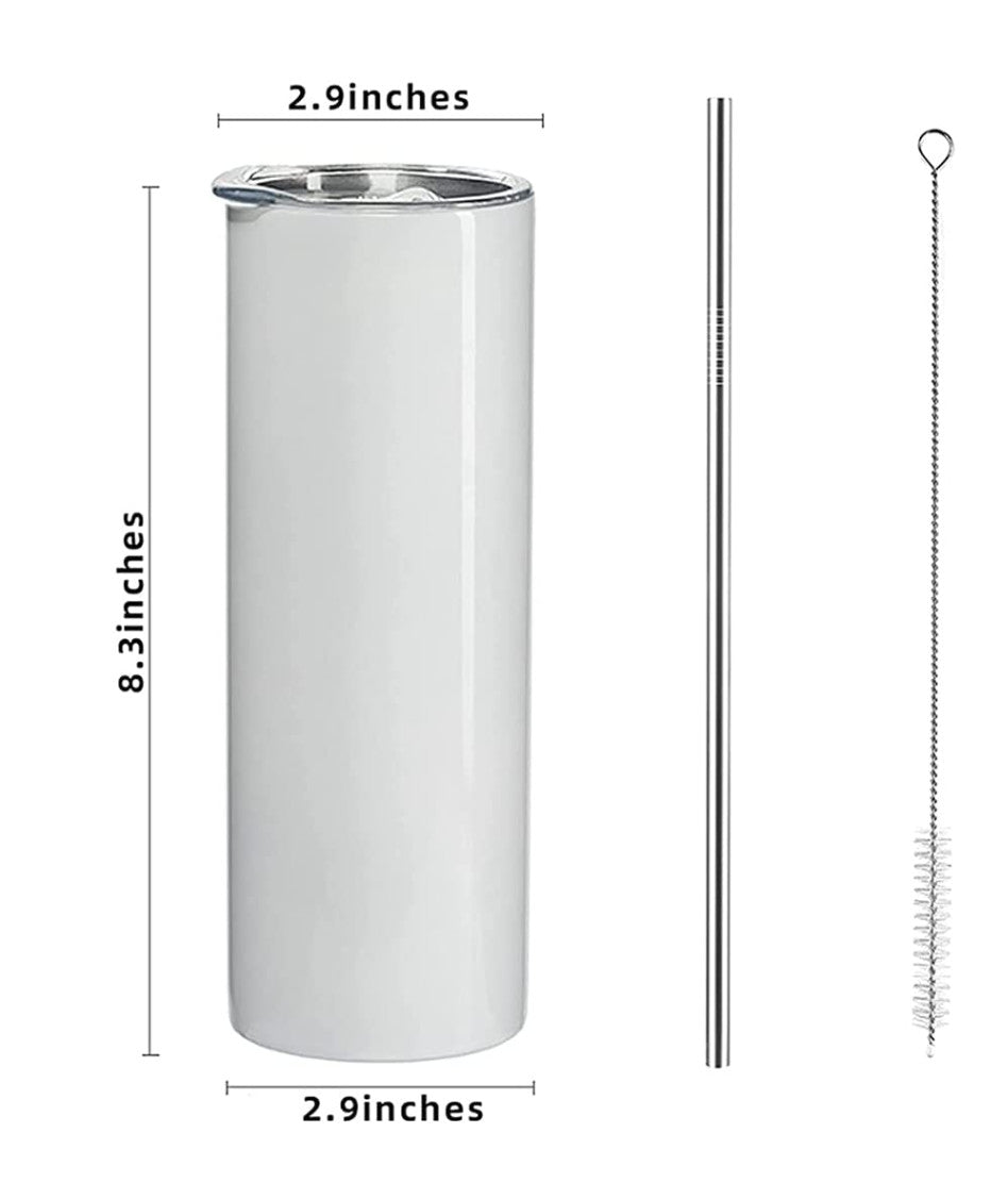 20oz Straight Skinny Sublimation Tumbler