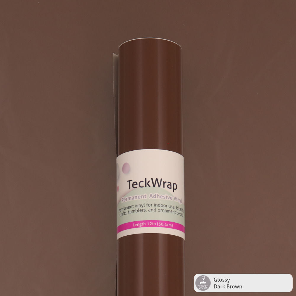 Glossy Permanent Adhesive Vinyl - TeckWrap (12&quot; and 3&#39; Rolls)
