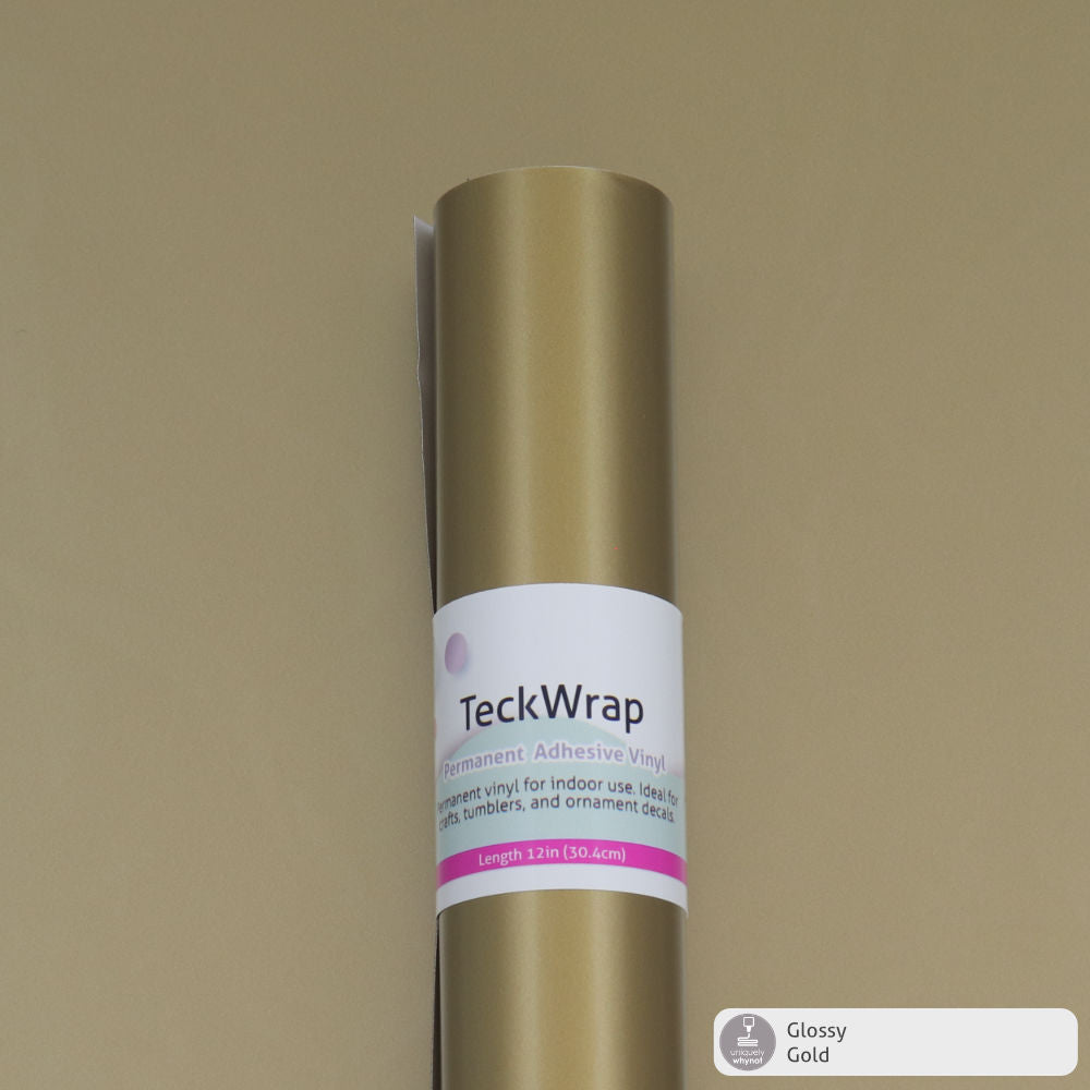 Glossy Permanent Adhesive Vinyl - TeckWrap (12&quot; and 3&#39; Rolls)