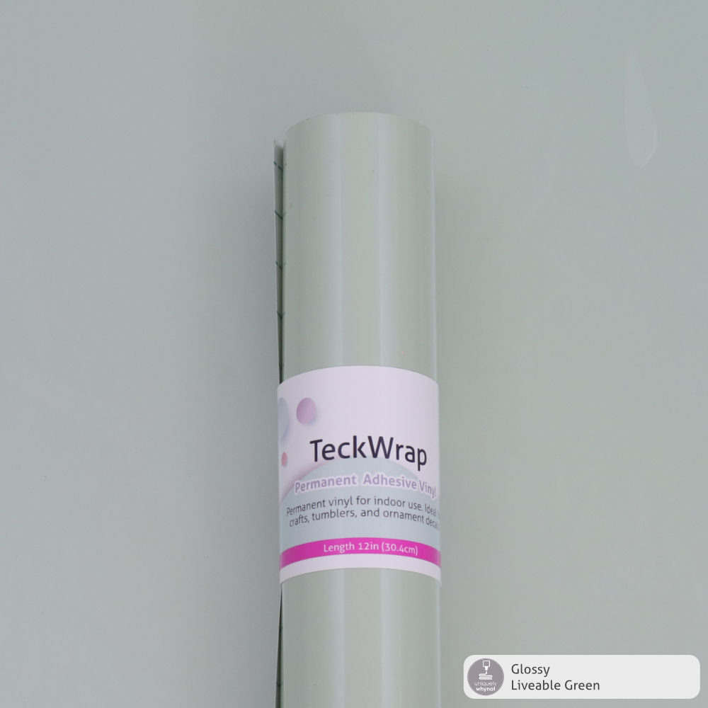 Glossy Permanent Adhesive Vinyl - TeckWrap (12&quot; and 3&#39; Rolls)