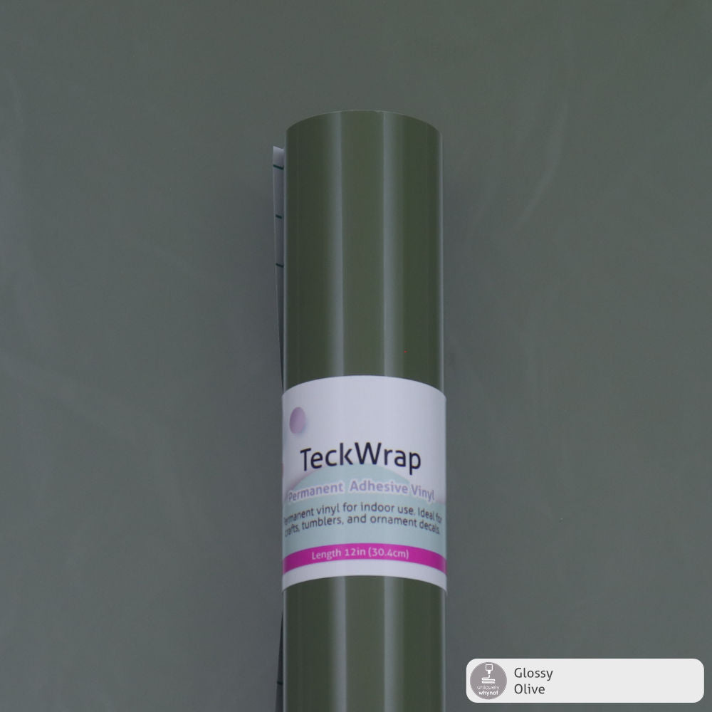 Glossy Permanent Adhesive Vinyl - TeckWrap (12&quot; and 3&#39; Rolls)