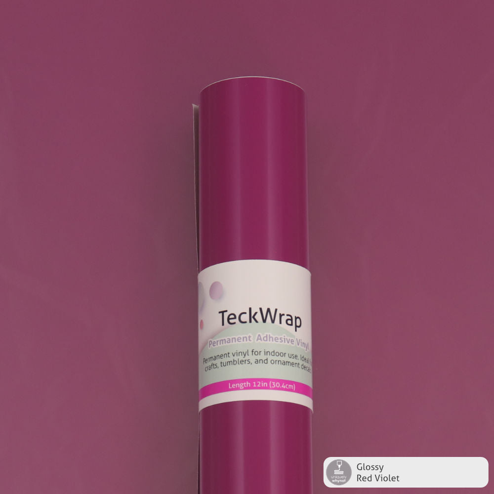Glossy Permanent Adhesive Vinyl - TeckWrap (12&quot; and 3&#39; Rolls)