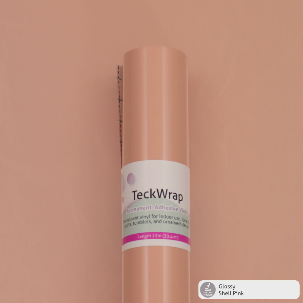 Glossy Permanent Adhesive Vinyl - TeckWrap (12&quot; and 3&#39; Rolls)