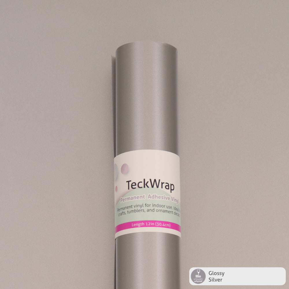 Glossy Permanent Adhesive Vinyl - TeckWrap (12 and 3' Rolls) - Uniquely  Whynot Craft