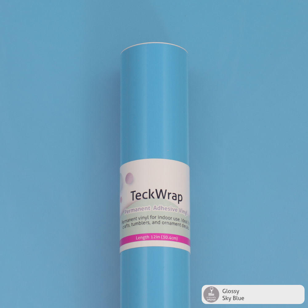 Glossy Permanent Adhesive Vinyl - TeckWrap (12&quot; and 3&#39; Rolls)