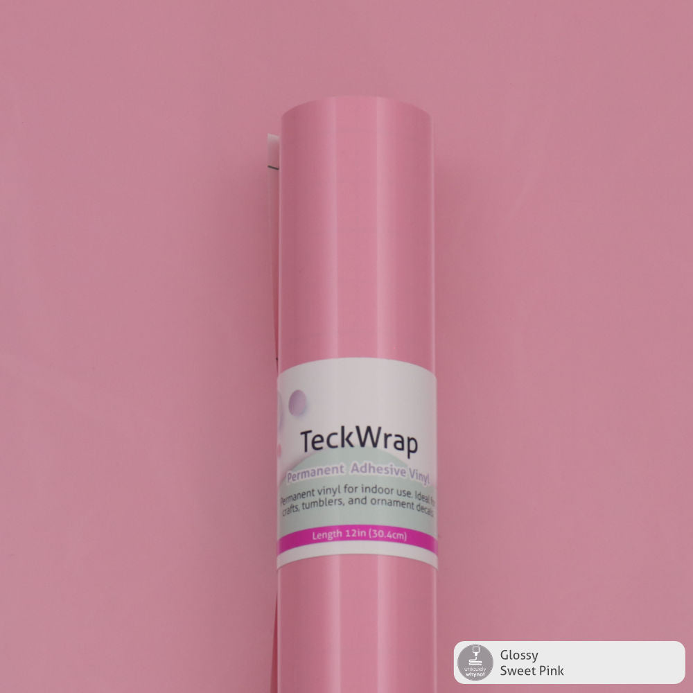 Glossy Permanent Adhesive Vinyl - TeckWrap (12&quot; and 3&#39; Rolls)