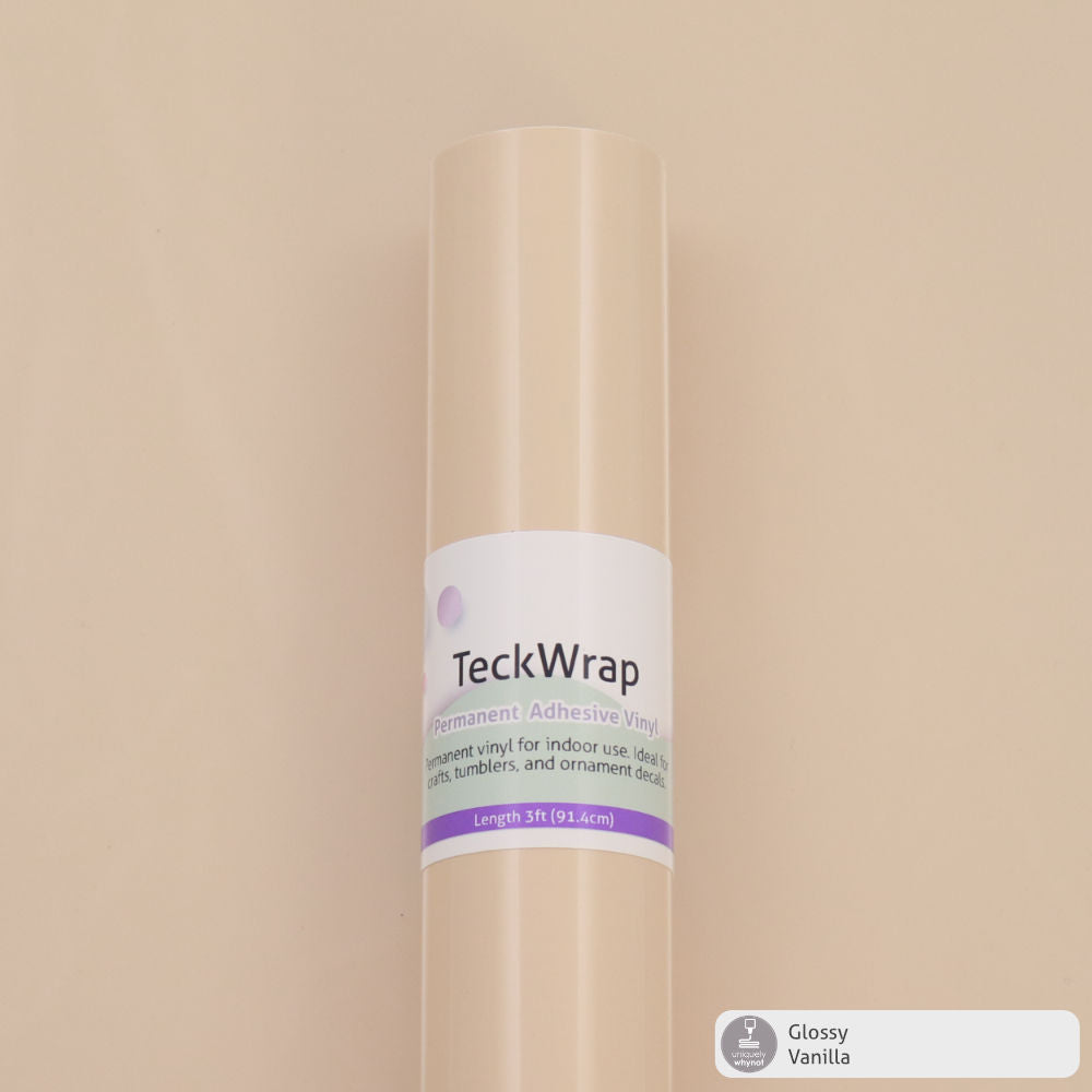 Glossy Permanent Adhesive Vinyl - TeckWrap (12 and 3' Rolls) - Uniquely  Whynot Craft