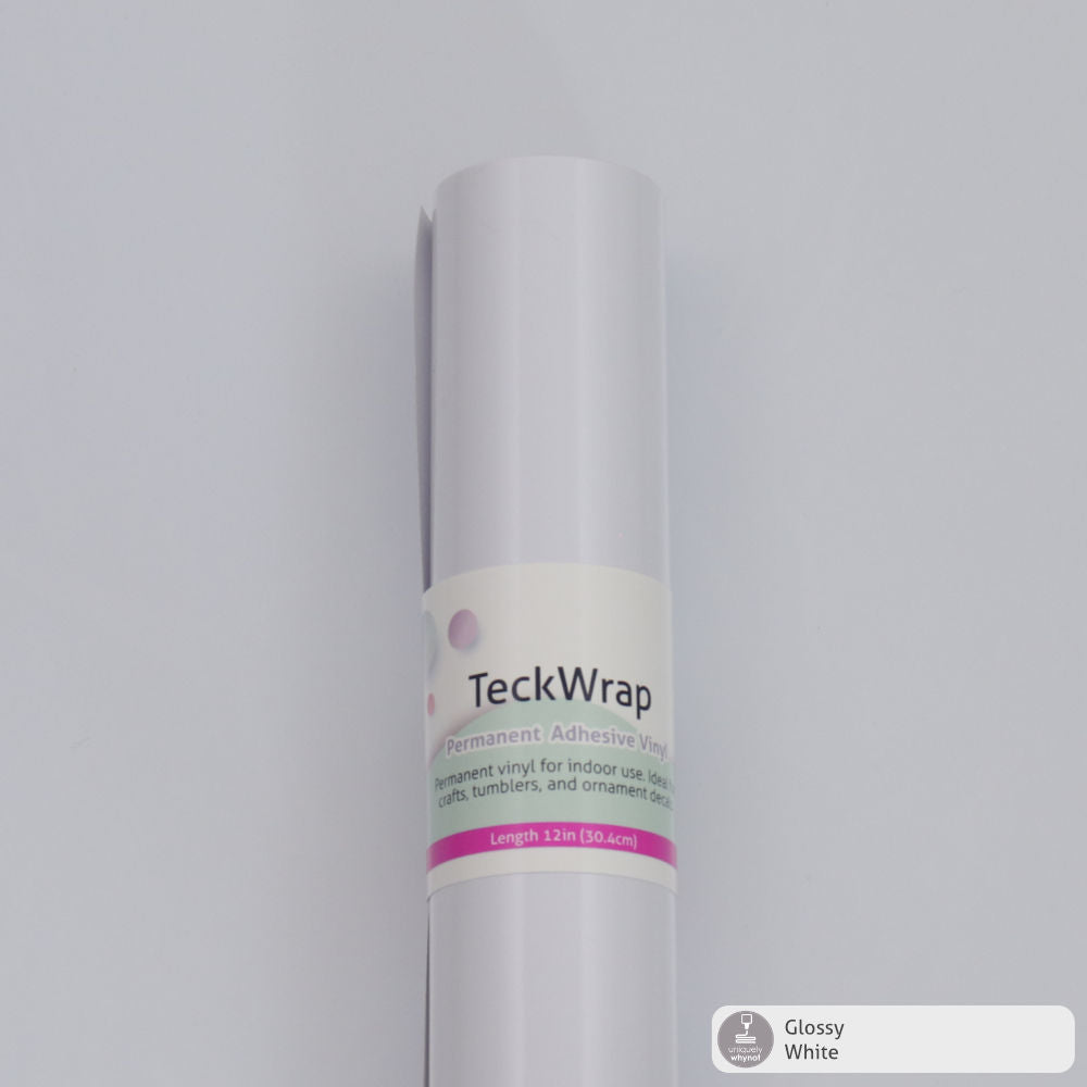 Glossy Permanent Adhesive Vinyl - TeckWrap (12&quot; and 3&#39; Rolls)