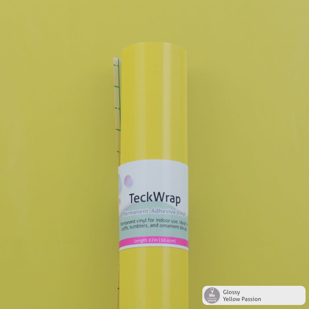 Glossy Permanent Adhesive Vinyl - TeckWrap (12&quot; and 3&#39; Rolls)
