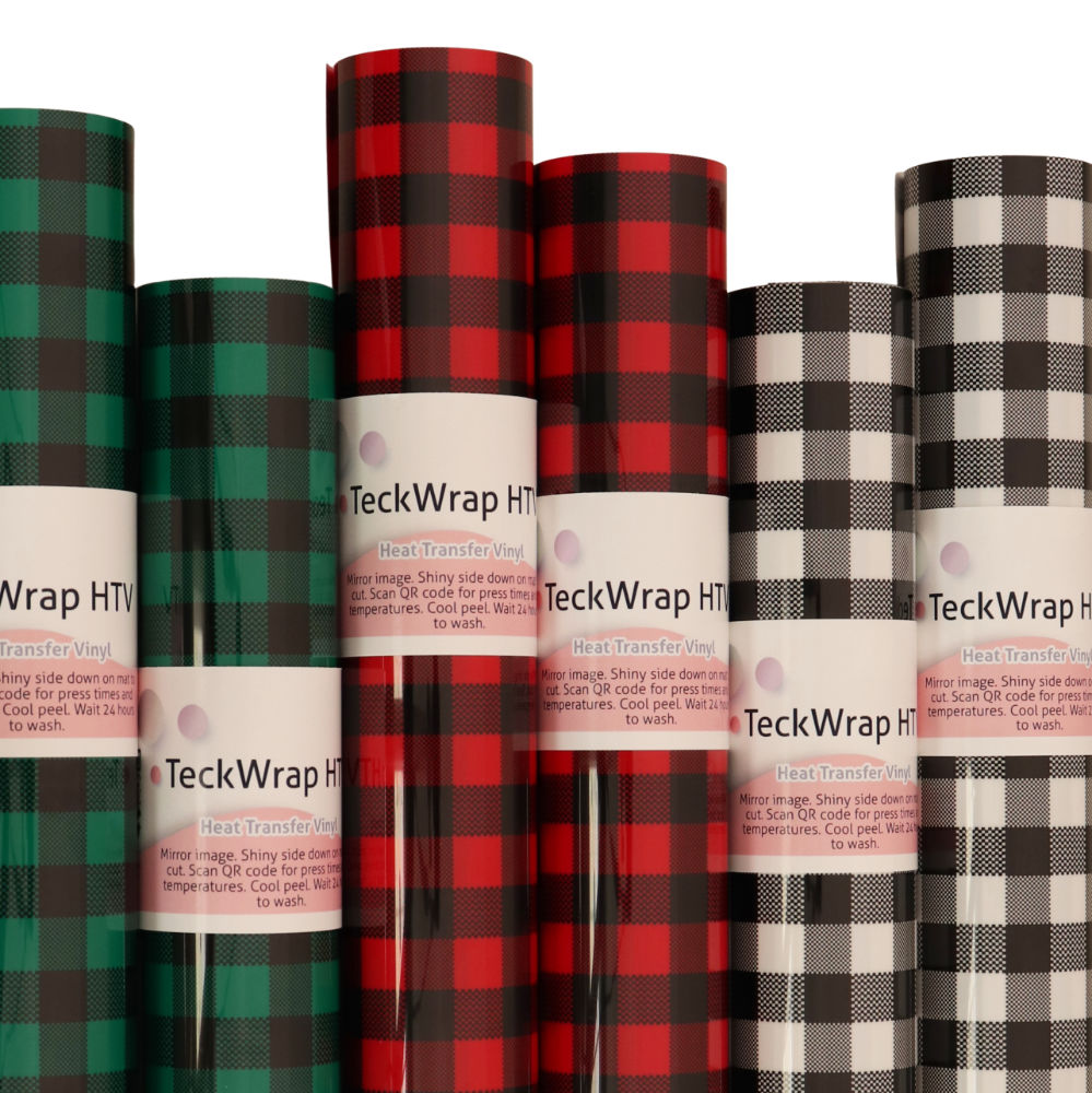 Buffalo Plaid Pattern Heat Transfer Vinyl - TeckWrap