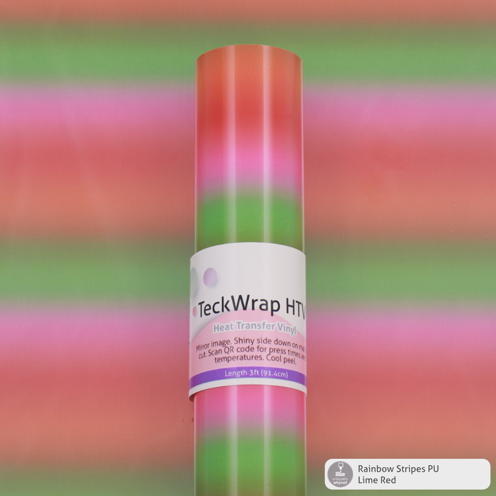 Teckwrap PU Rainbow Stripes HTV - Sunrise
