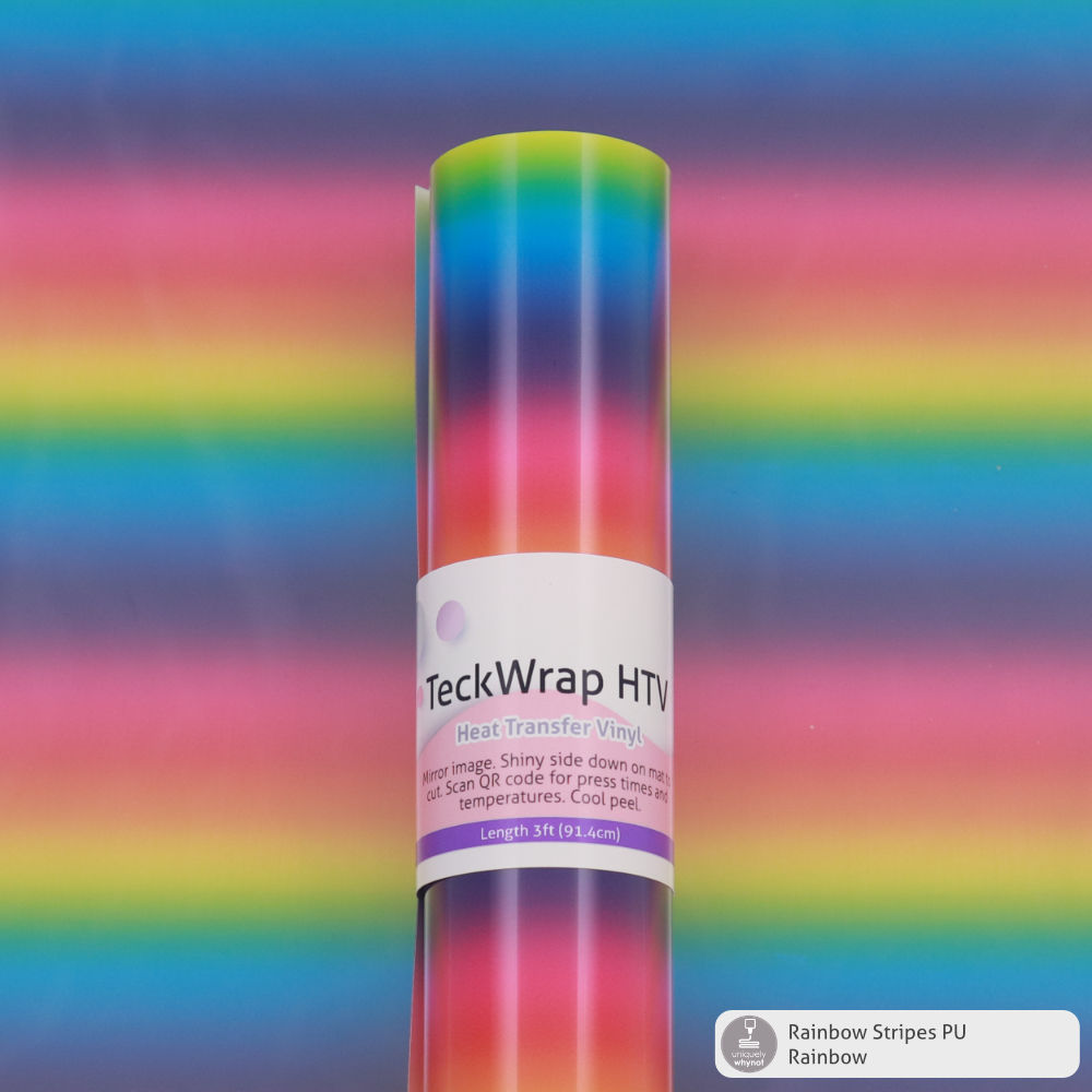 Rainbow Stripes Heat Transfer Vinyl - TeckWrap