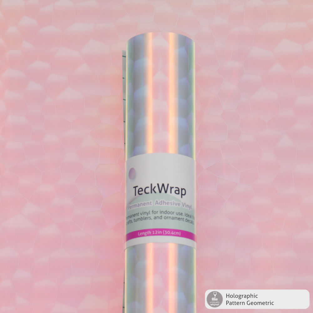 Holographic Pattern Permanent Adhesive Vinyl - TeckWrap - Uniquely