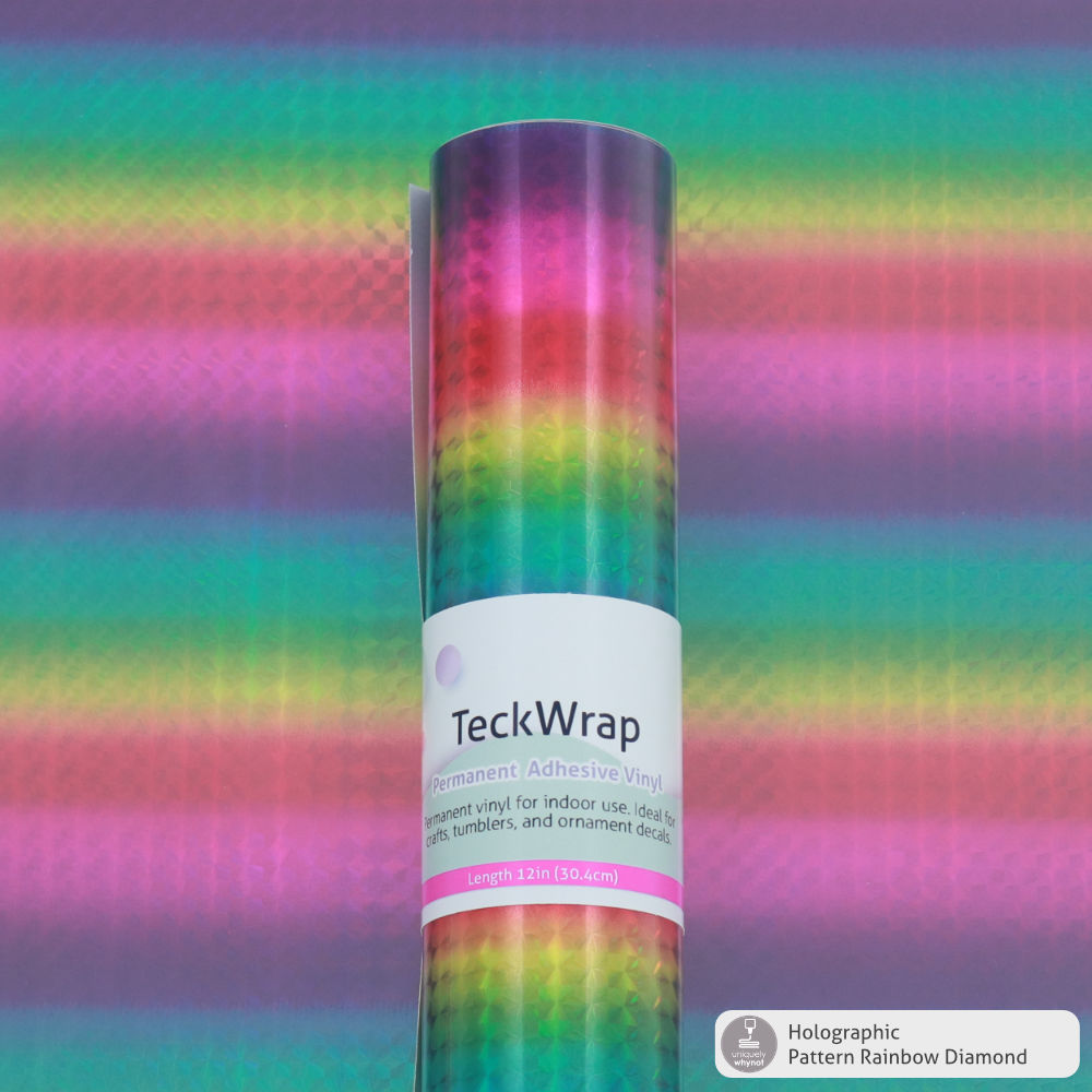 Holographic Pattern Permanent Adhesive Vinyl - TeckWrap