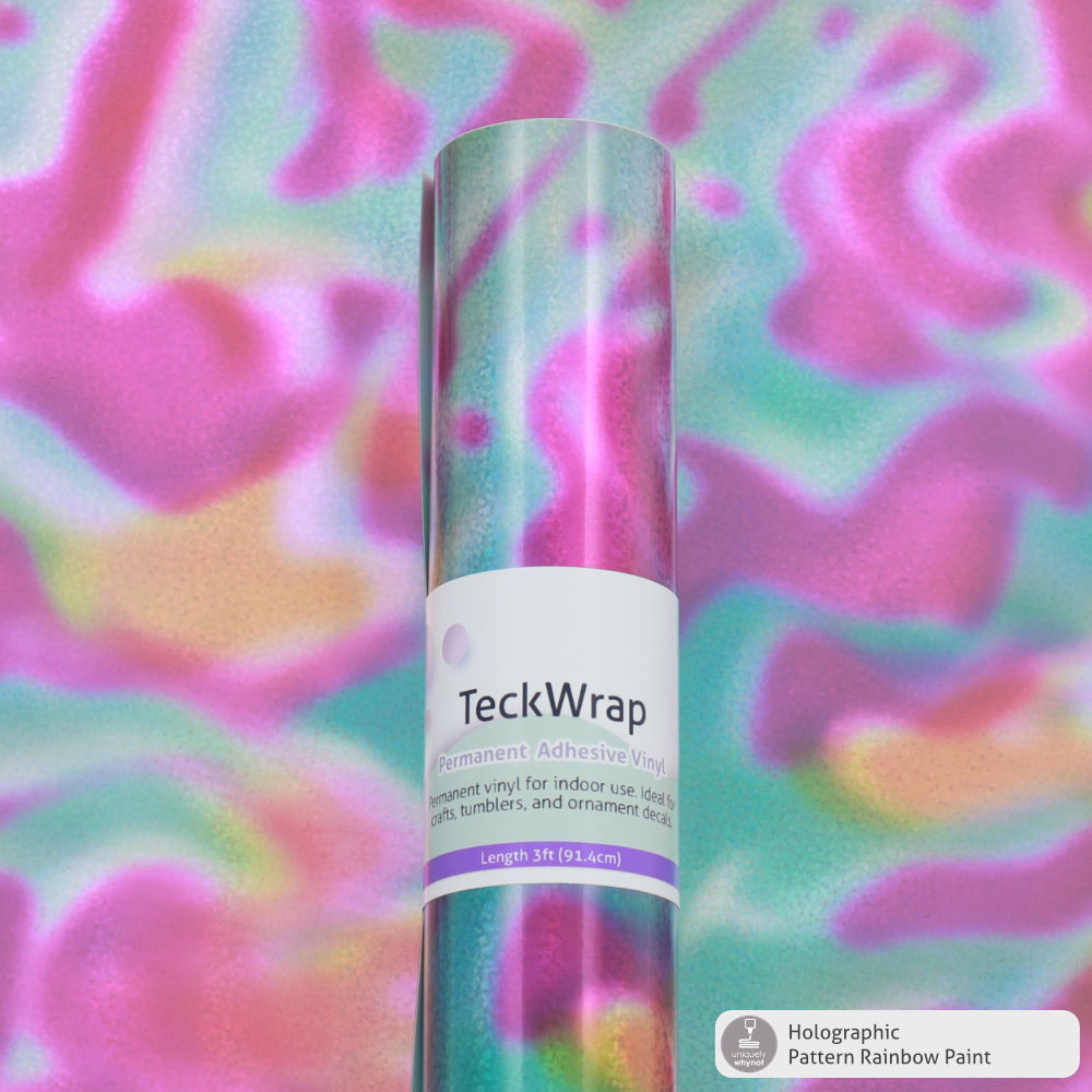 Holographic Pattern Permanent Adhesive Vinyl - TeckWrap, Uniquely Whynot  Craft