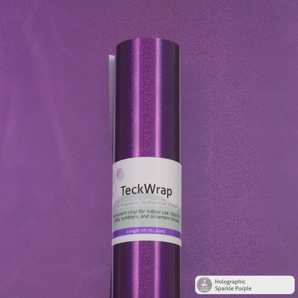 Holographic Glossy/ Sparkle Permanent Adhesive Vinyl - TeckWrap