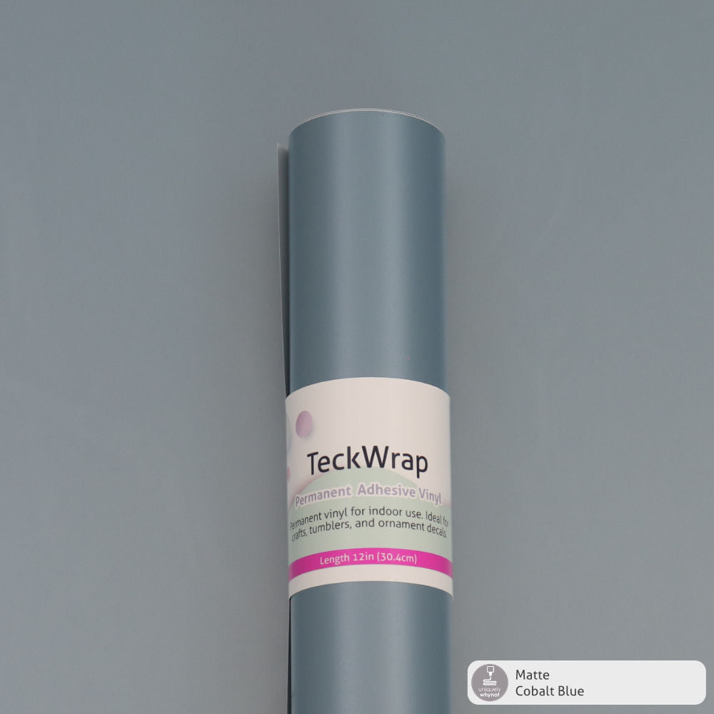Matte Permanent Adhesive Craft Vinyl - Teck Wrap (12&quot; and 3&#39; Rolls)