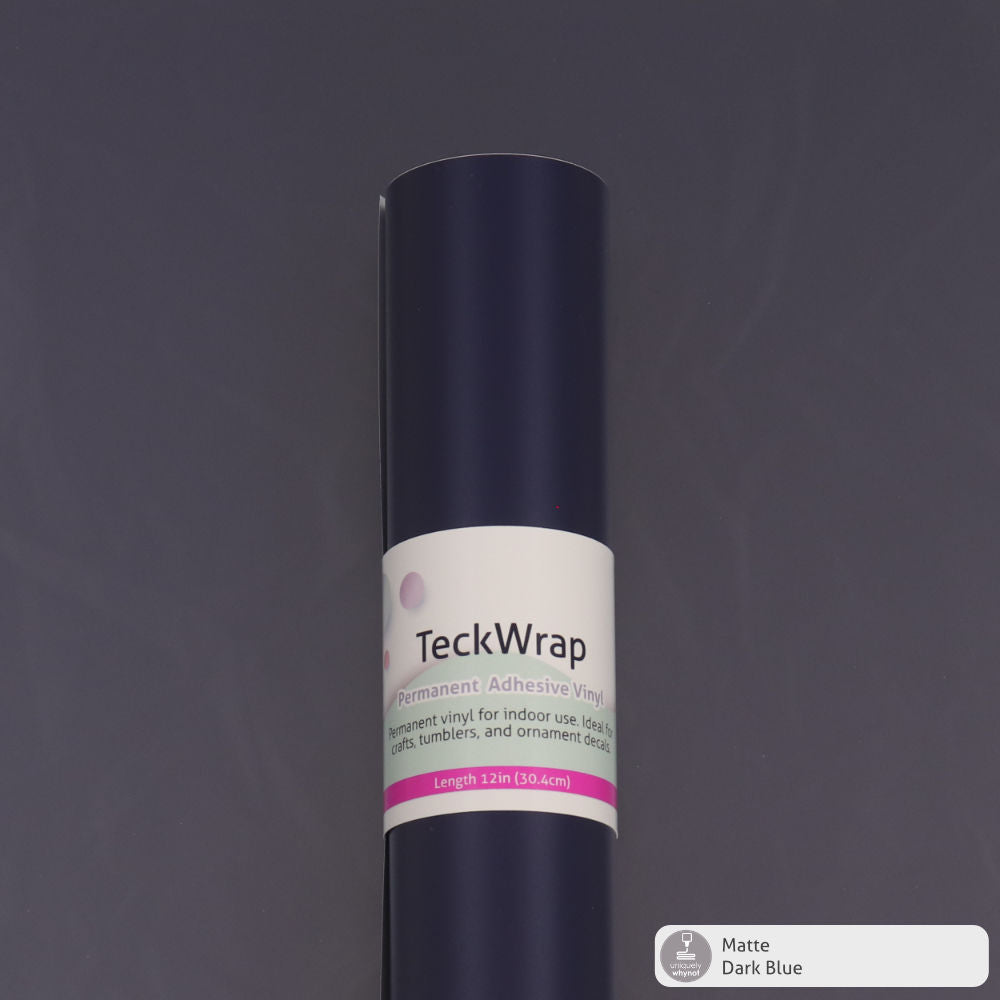 Matte Permanent Adhesive Craft Vinyl - Teck Wrap (12&quot; and 3&#39; Rolls)