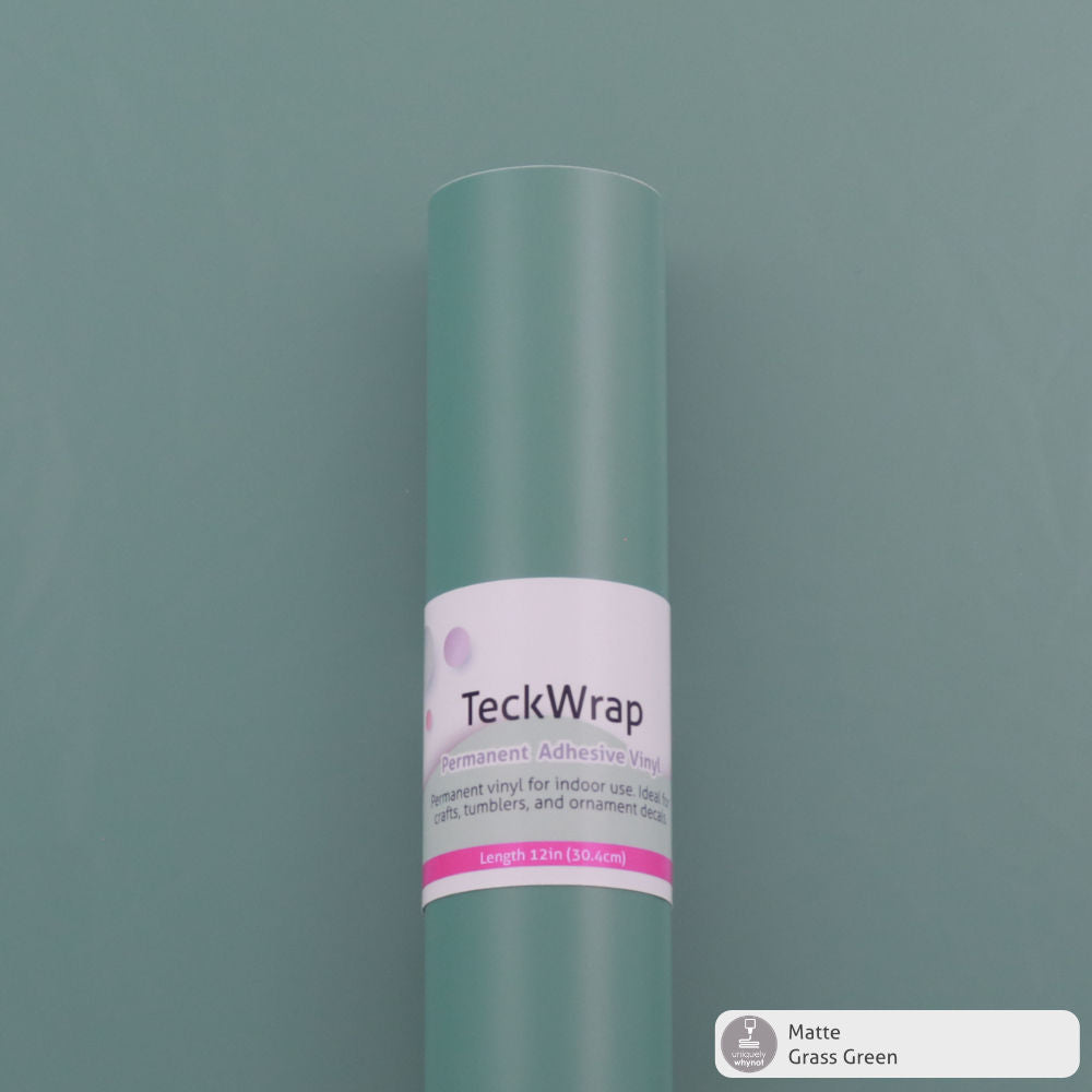 Matte Permanent Adhesive Craft Vinyl - Teck Wrap (12&quot; and 3&#39; Rolls)