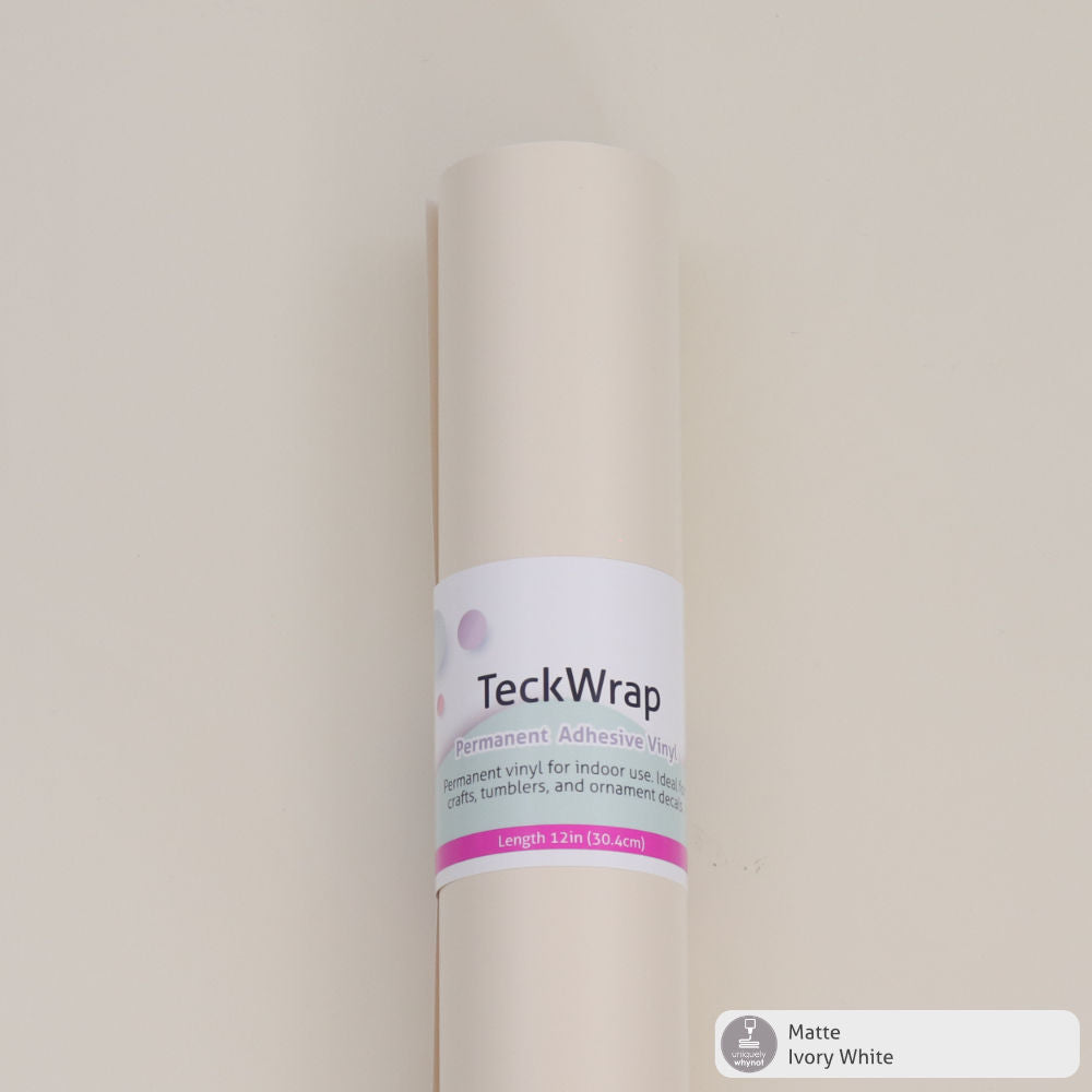 Matte Permanent Adhesive Craft Vinyl - Teck Wrap (12&quot; and 3&#39; Rolls)