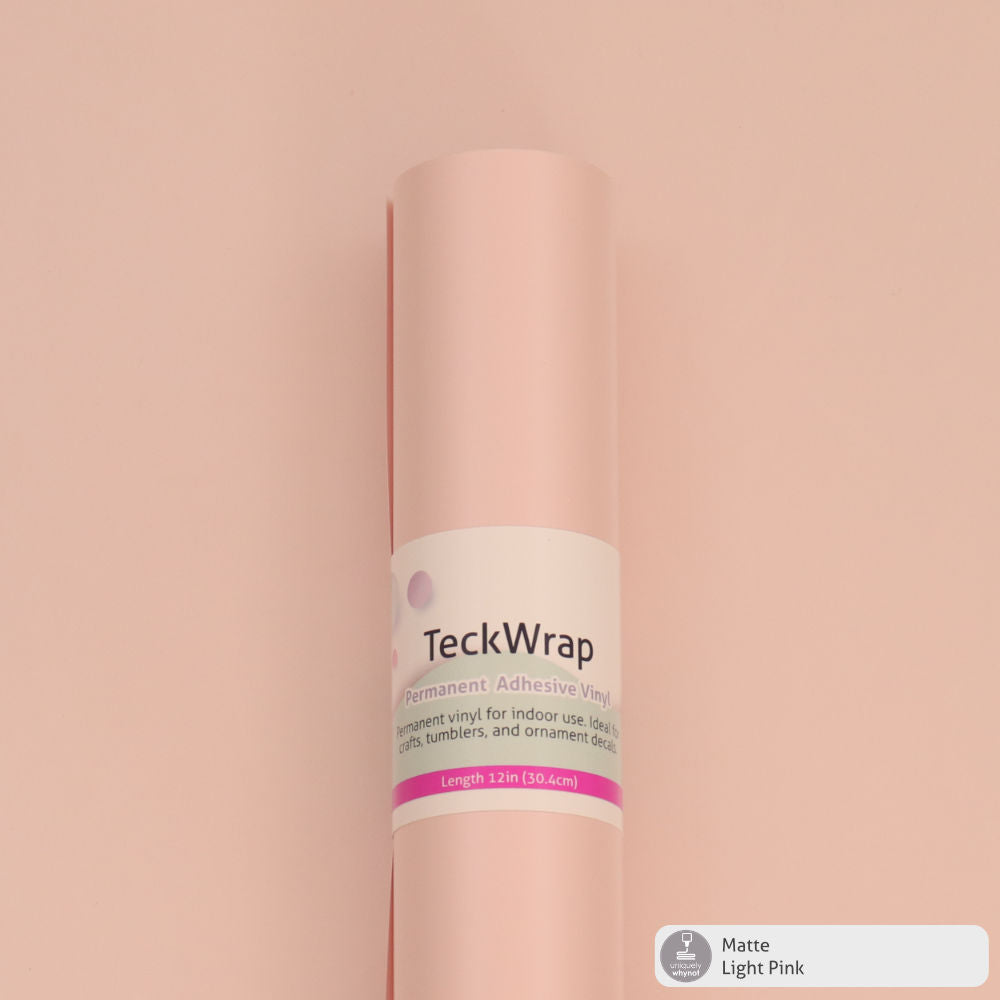Matte Permanent Adhesive Craft Vinyl - Teck Wrap (12&quot; and 3&#39; Rolls)