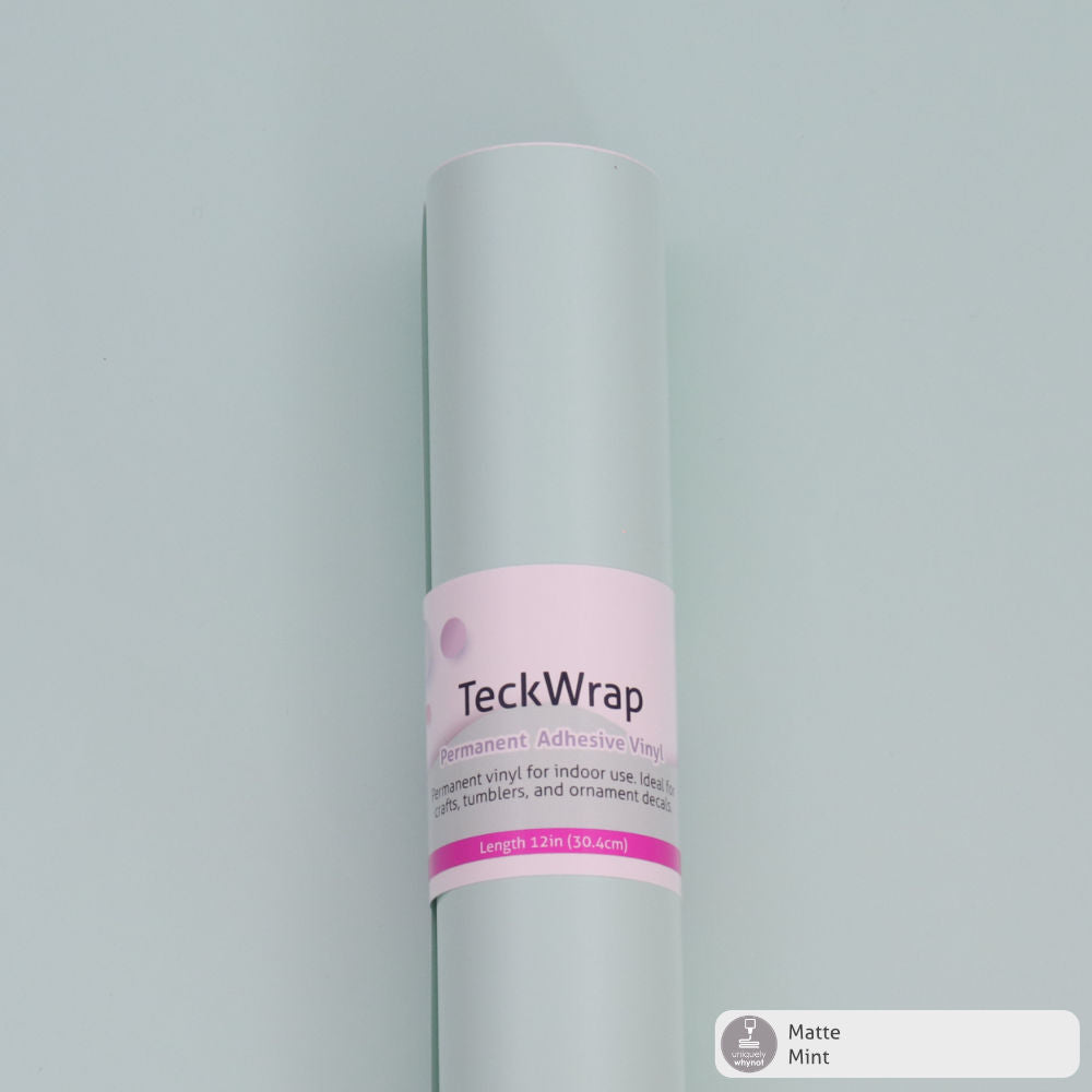 Matte Permanent Adhesive Craft Vinyl - Teck Wrap (12&quot; and 3&#39; Rolls)