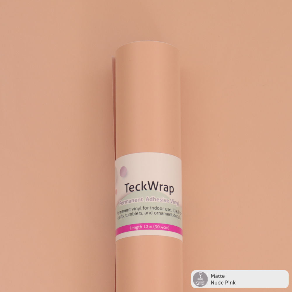 Matte Permanent Adhesive Craft Vinyl - Teck Wrap (12&quot; and 3&#39; Rolls)