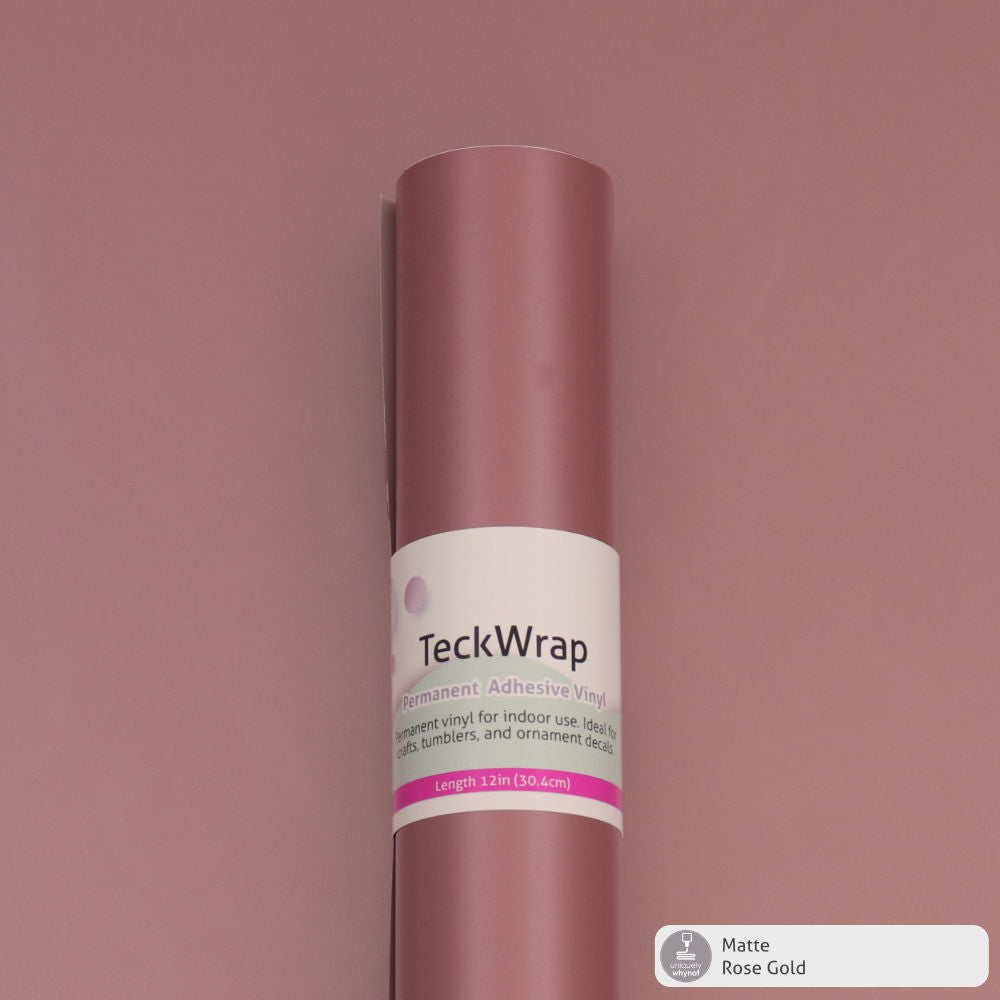 Matte Permanent Adhesive Craft Vinyl - Teck Wrap (12&quot; and 3&#39; Rolls)