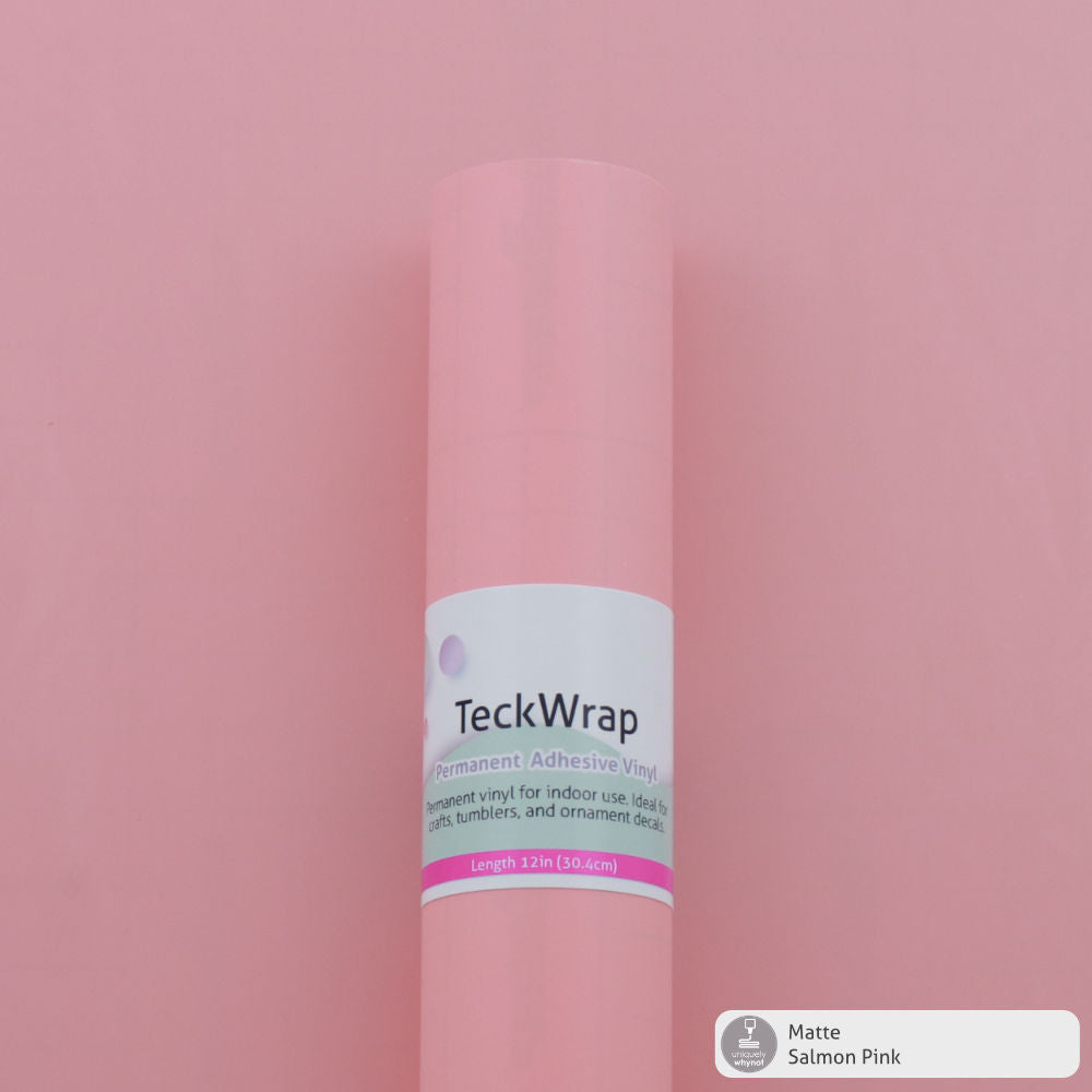 Matte Permanent Adhesive Craft Vinyl - Teck Wrap (12&quot; and 3&#39; Rolls)
