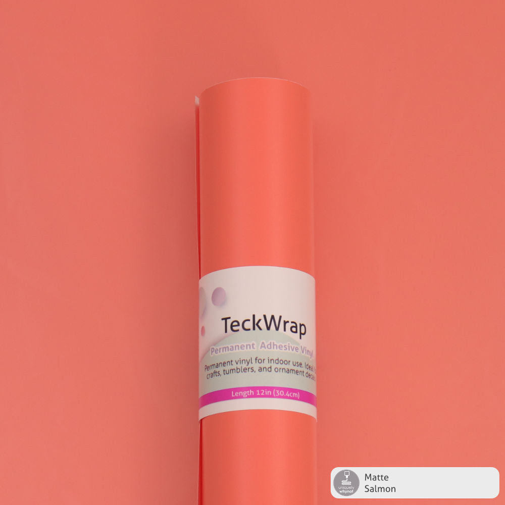 Matte Permanent Adhesive Craft Vinyl - Teck Wrap (12&quot; and 3&#39; Rolls)